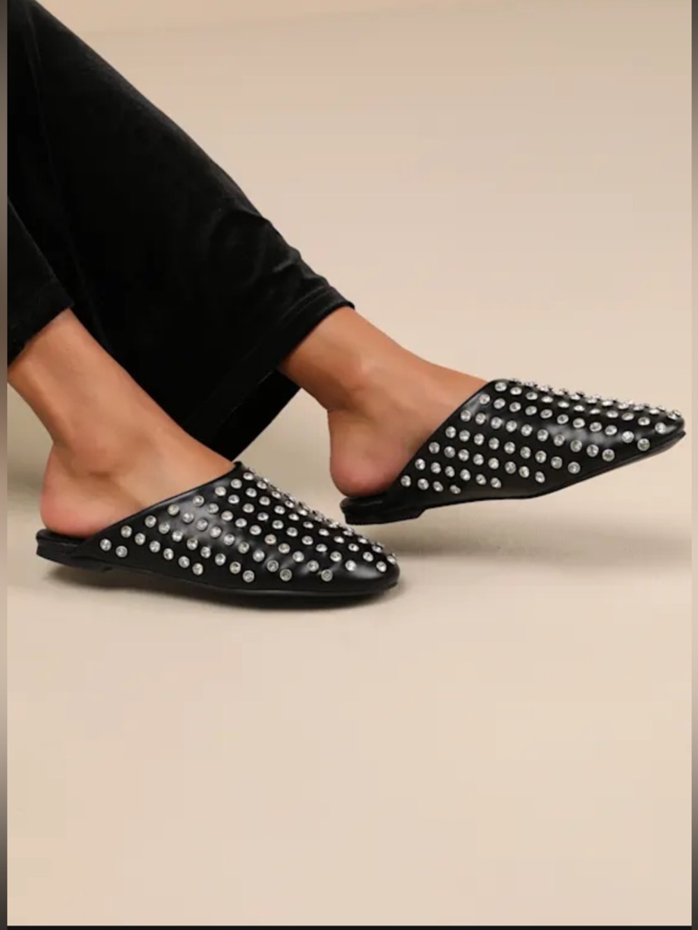 Rhinestone Studded Slip-On Shoe